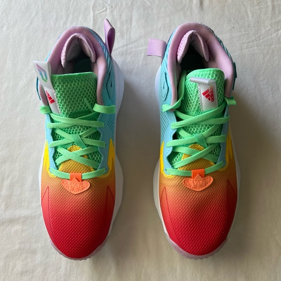 Adidas Dame Multicolor Rainbow Basketball Shoes Unixex adults Size 8 - Picture 5 of 8